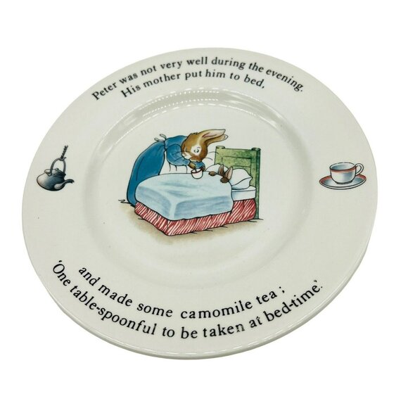 Wedgwood Peter Rabbit 3 Piece Nursery Set Plate Mug Oatmeal Bowl England Ceramic - Picture 9 of 16